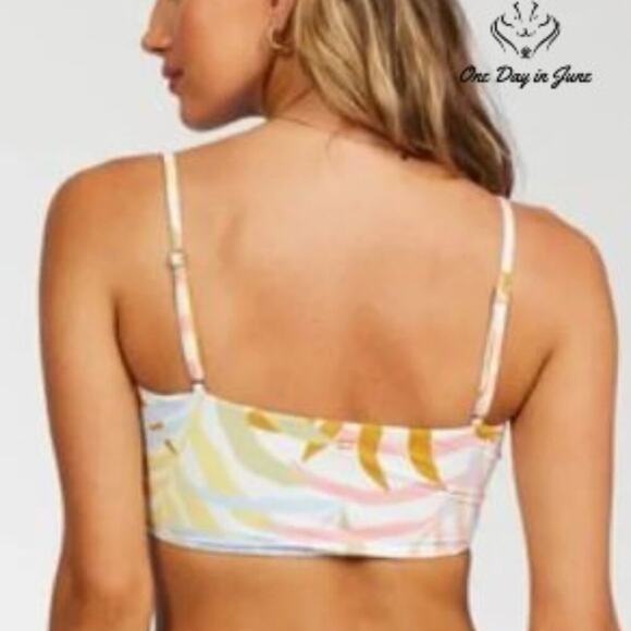Billabong Tropical Jungle Sunny Reversible Bikini Top Size S - Picture 2 of 7